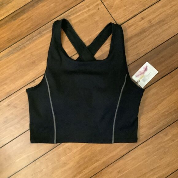 NWT ❤️Jessica Simpson 2-piece Black Beauty Workout Wear 🏋️♀️🏃♀️👟 🪶 - Picture 3 of 5